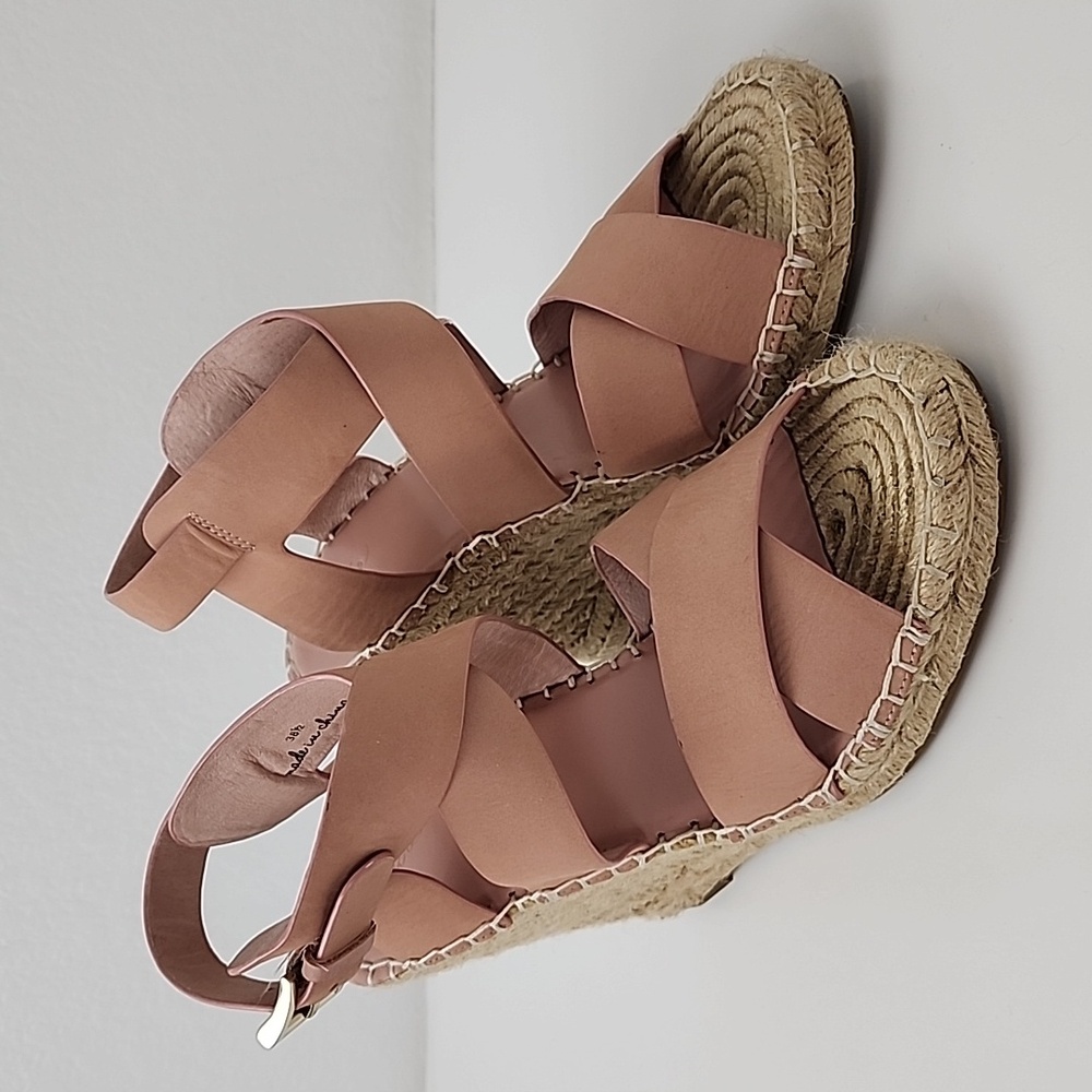 Joie Kaelyn Espadrille Wedge Sandal Slipper Size 38 1/2